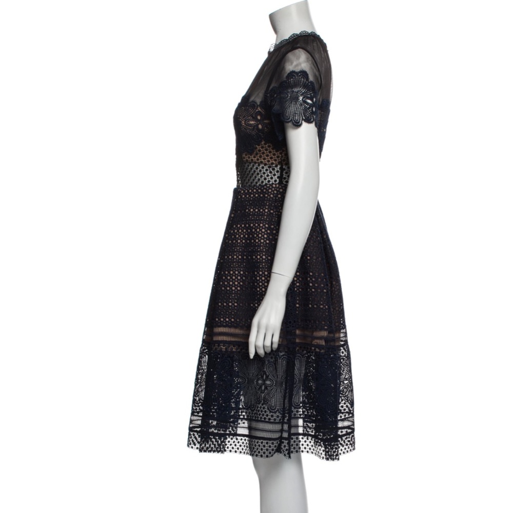 Self Portrait Inspired Lace Pattern Midi Dress - image 2